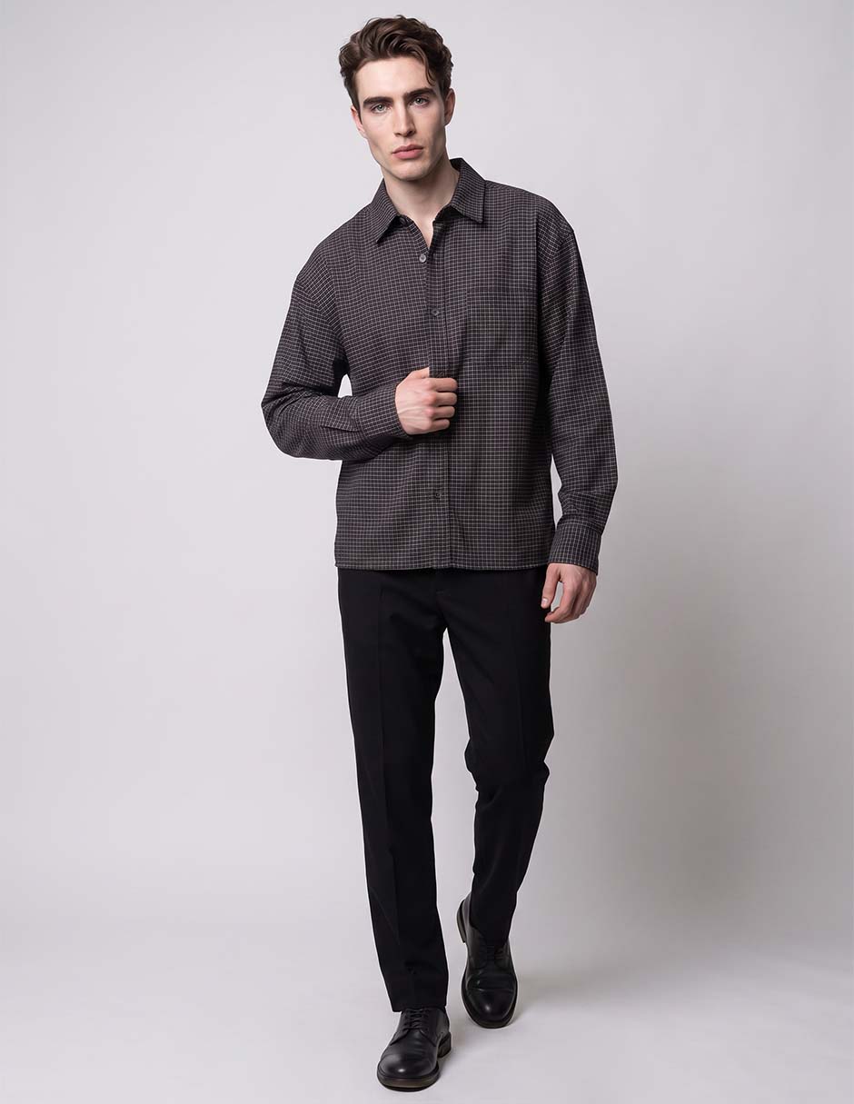 Camisa casual de algodón manga larga para hombre 3