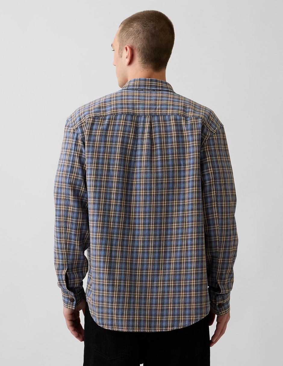 Camisa casual de algodón manga larga para hombre 2