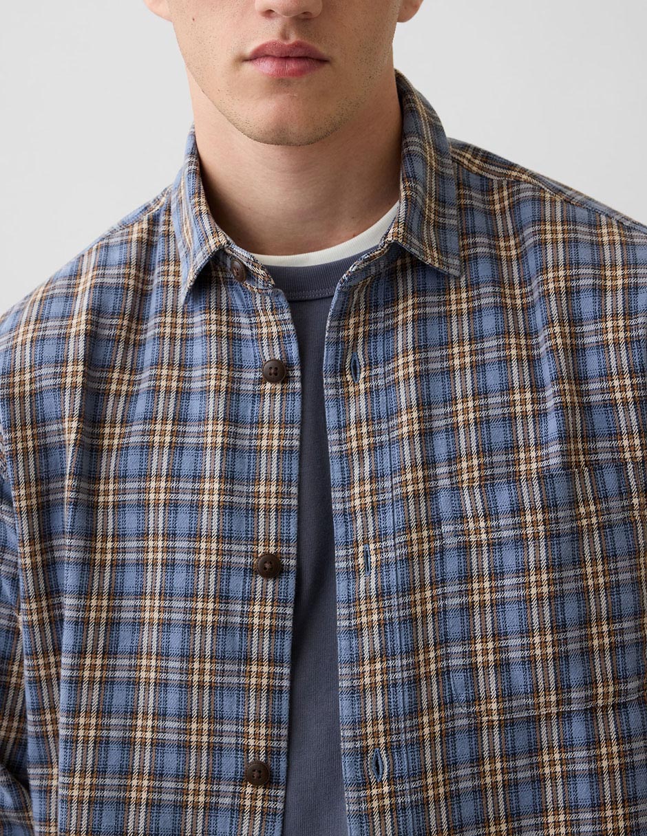 Camisa casual de algodón manga larga para hombre 4