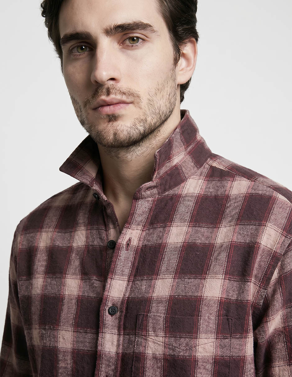 Camisa casual de algodón manga larga para hombre 3