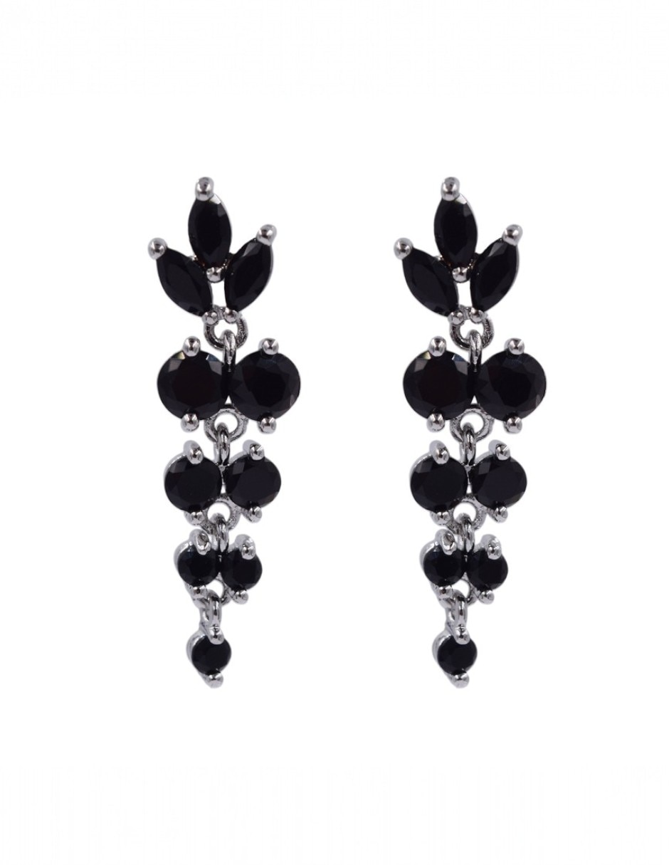 Arete individual de hoja arette accesorios de zirconia con acabado liso brillante zirconia 1