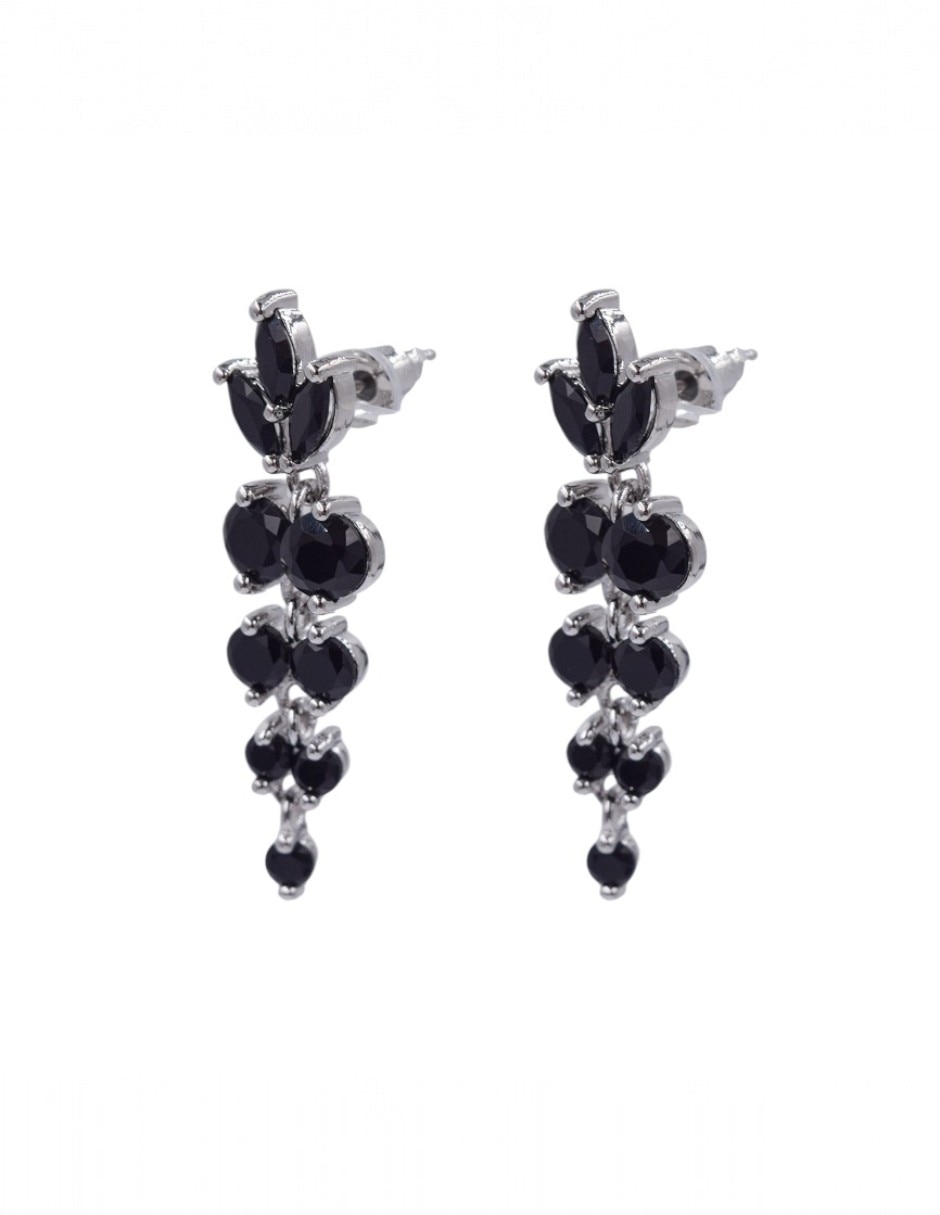 Arete individual de hoja arette accesorios de zirconia con acabado liso brillante zirconia 2