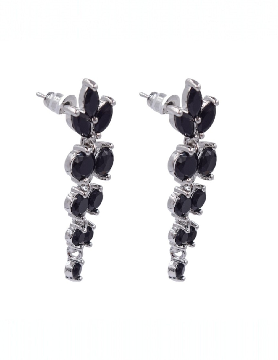 Arete individual de hoja arette accesorios de zirconia con acabado liso brillante zirconia 3