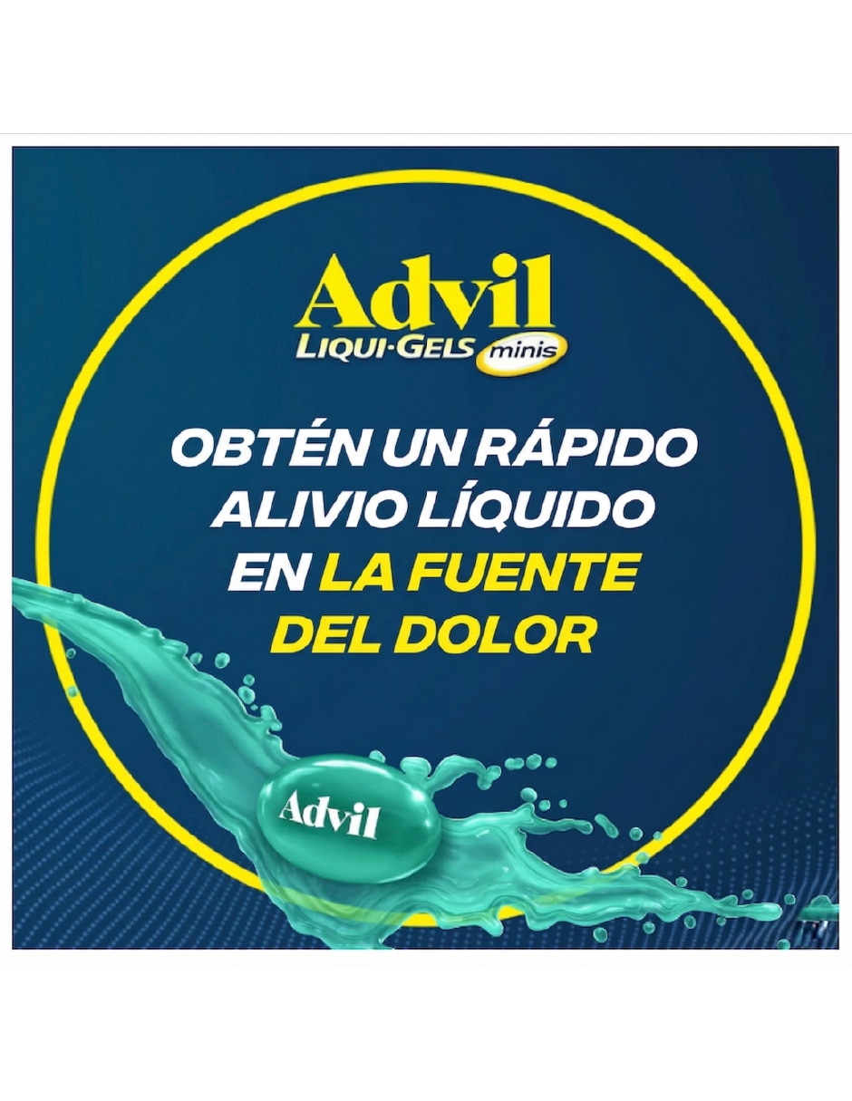 Cápsulas para Desinflamar y aliviar dolor intenso Advil Liqui Gels Ibuprofeno