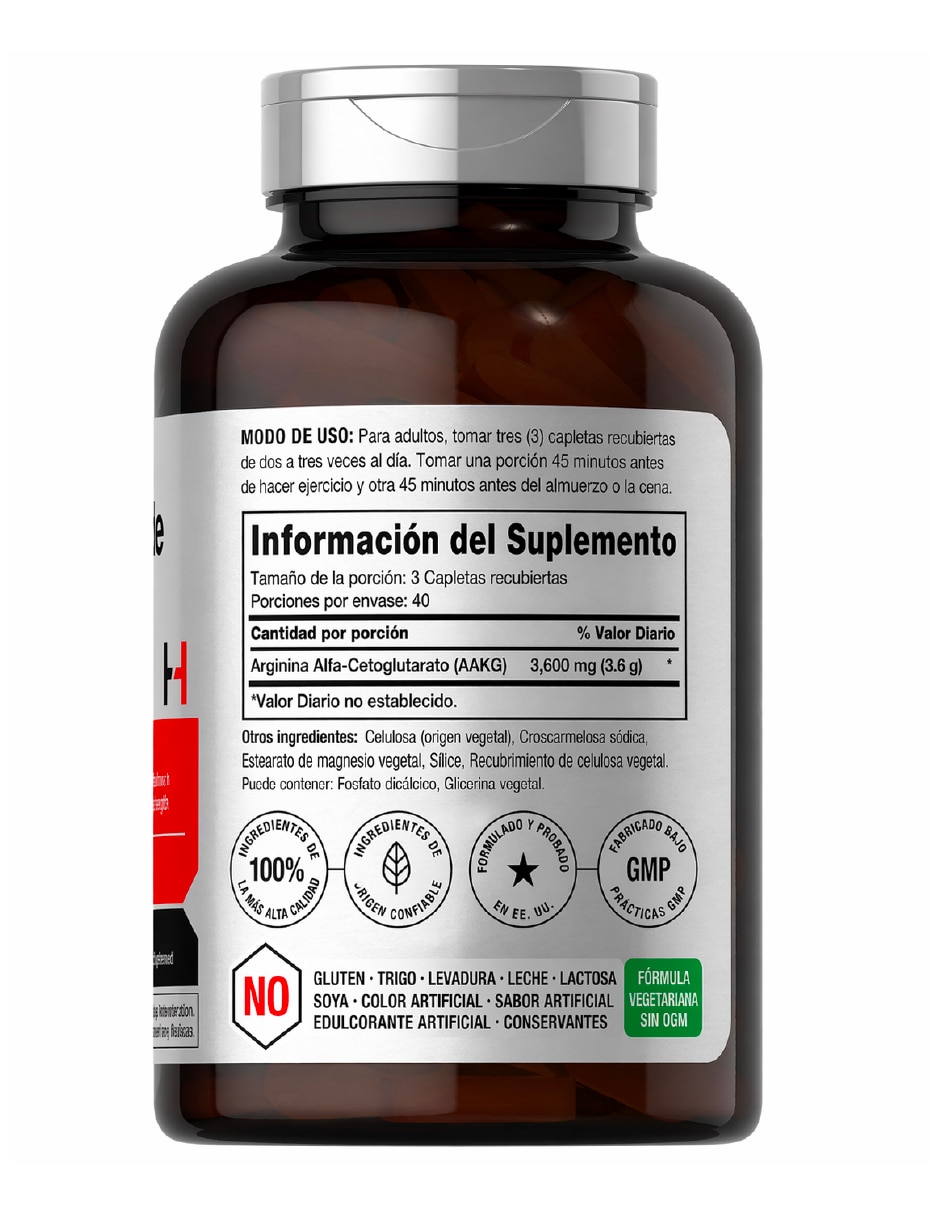 Suplementos alimenticios Oxido Nítrico Max Horbaach con arginina