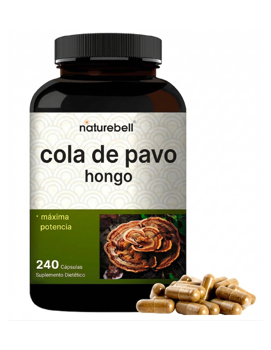 Hongo cola de pavo soporte natural para sistema inmune Naturebell de 240 caps