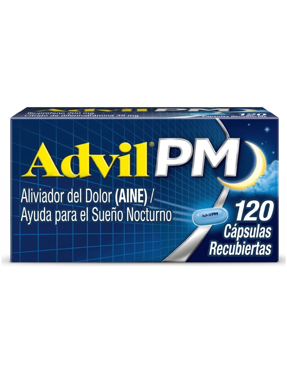 Tabletas para desinflamar y aliviar dolor intenso Advil Pm