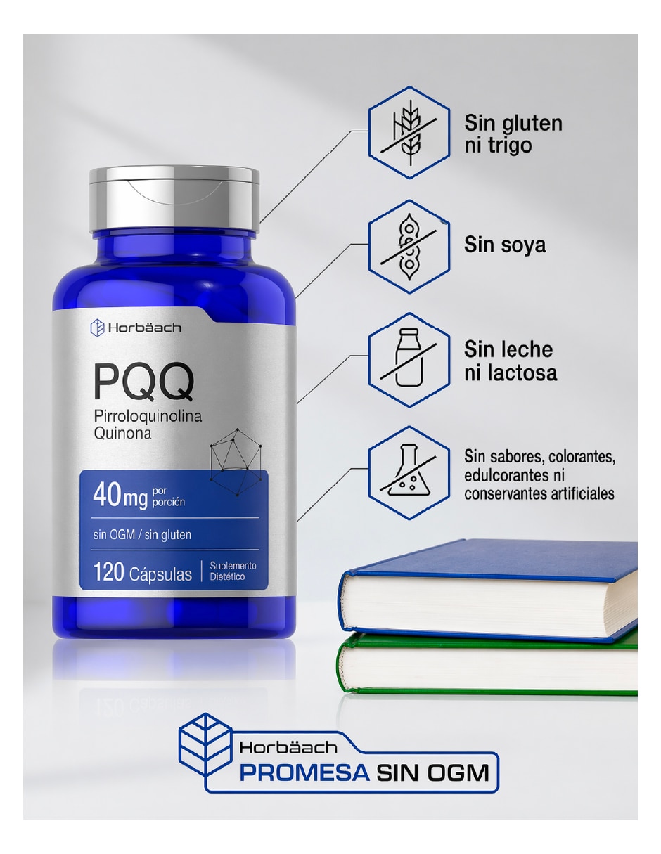 Pqq cerebro y corazón fuertes americano Horbaach de 120 caps