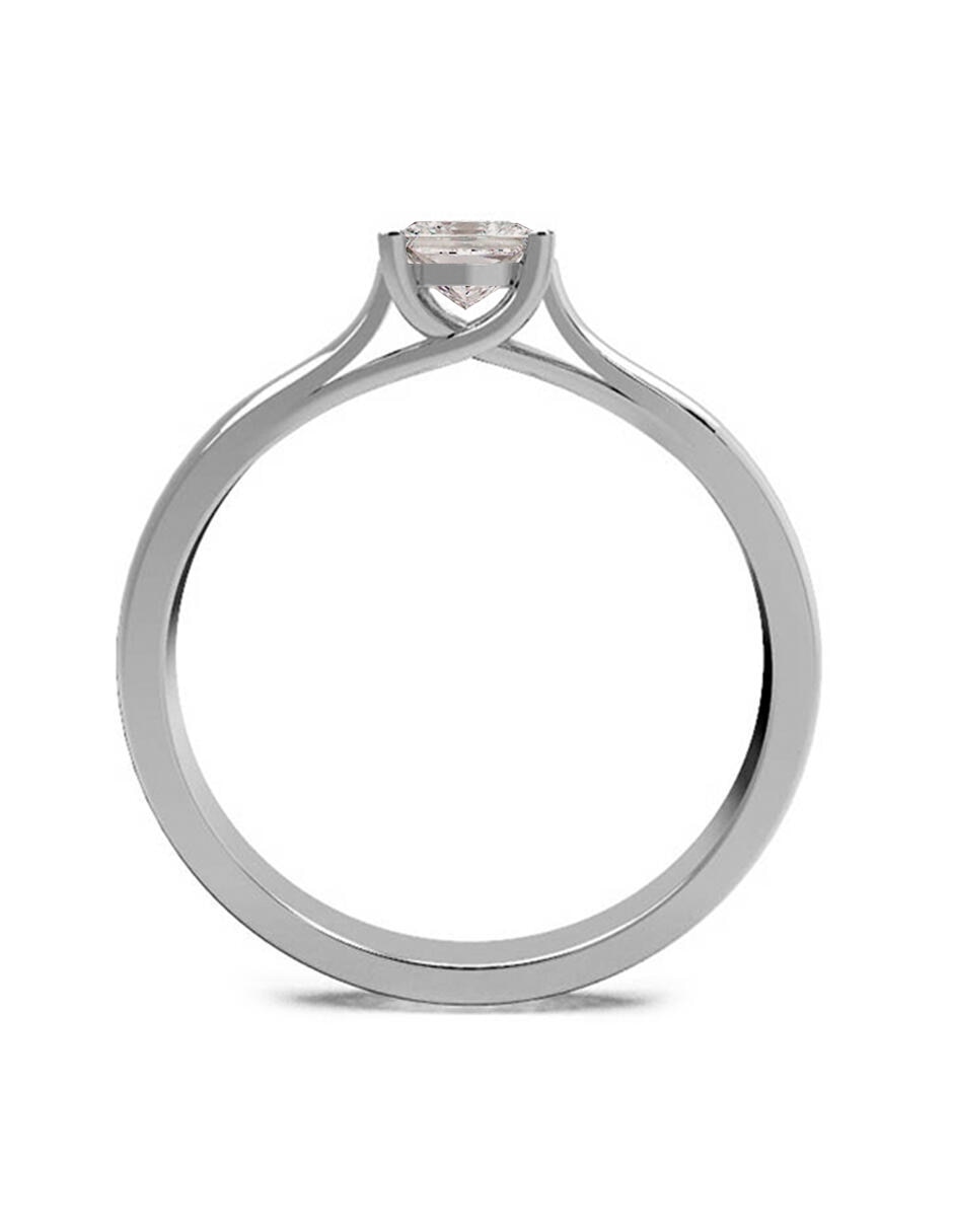 Anillo de compromiso de oro blanco 14 k diamante de laboratorio 4