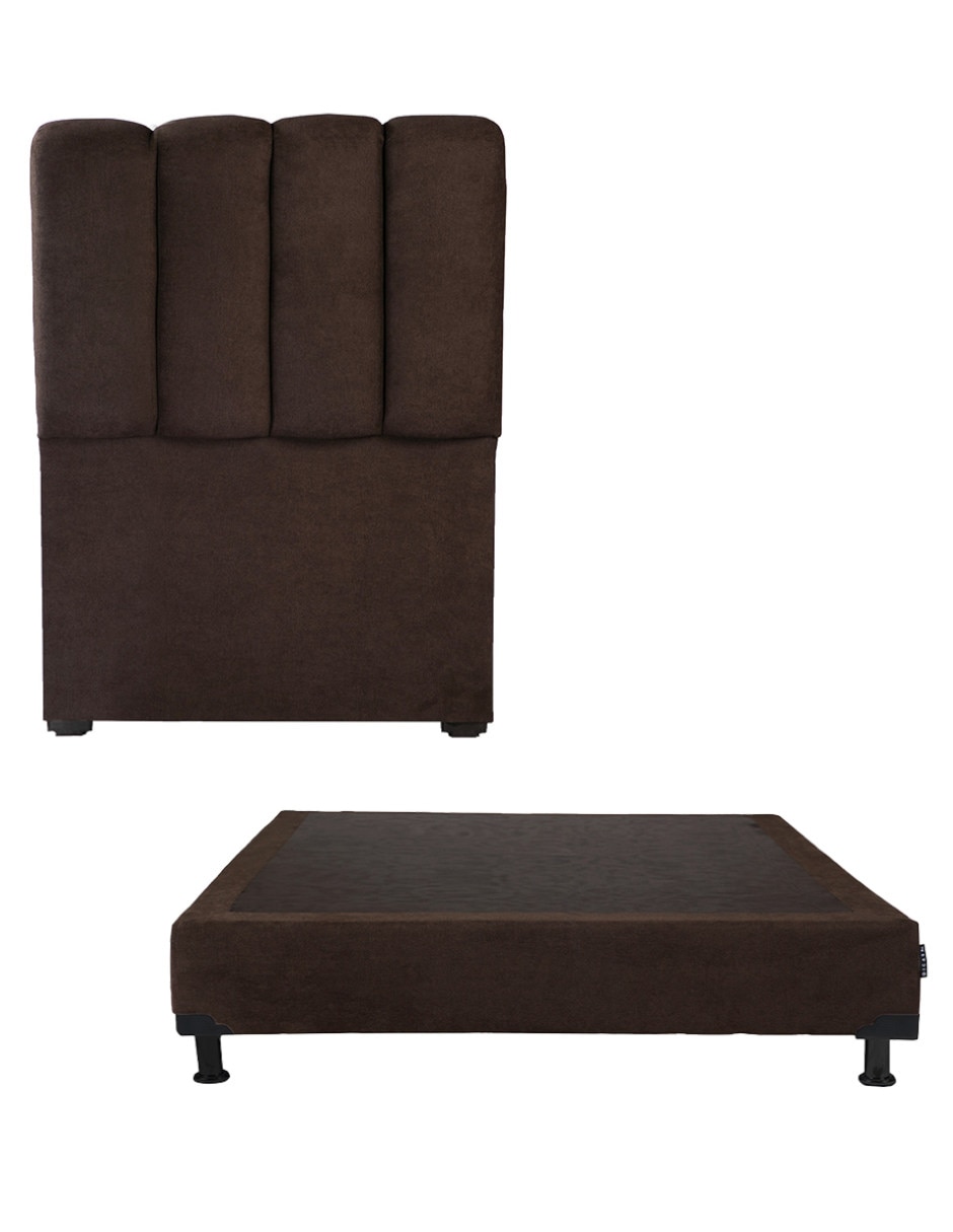 Cama kami box de madera y tela Cama kami box de madera y tela