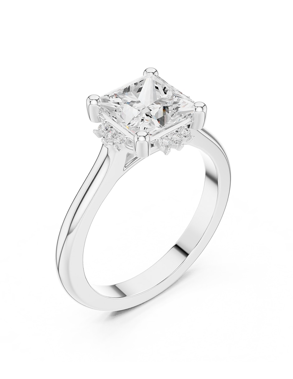 Anillo de compromiso de Oro blanco 14 k Amore Mio