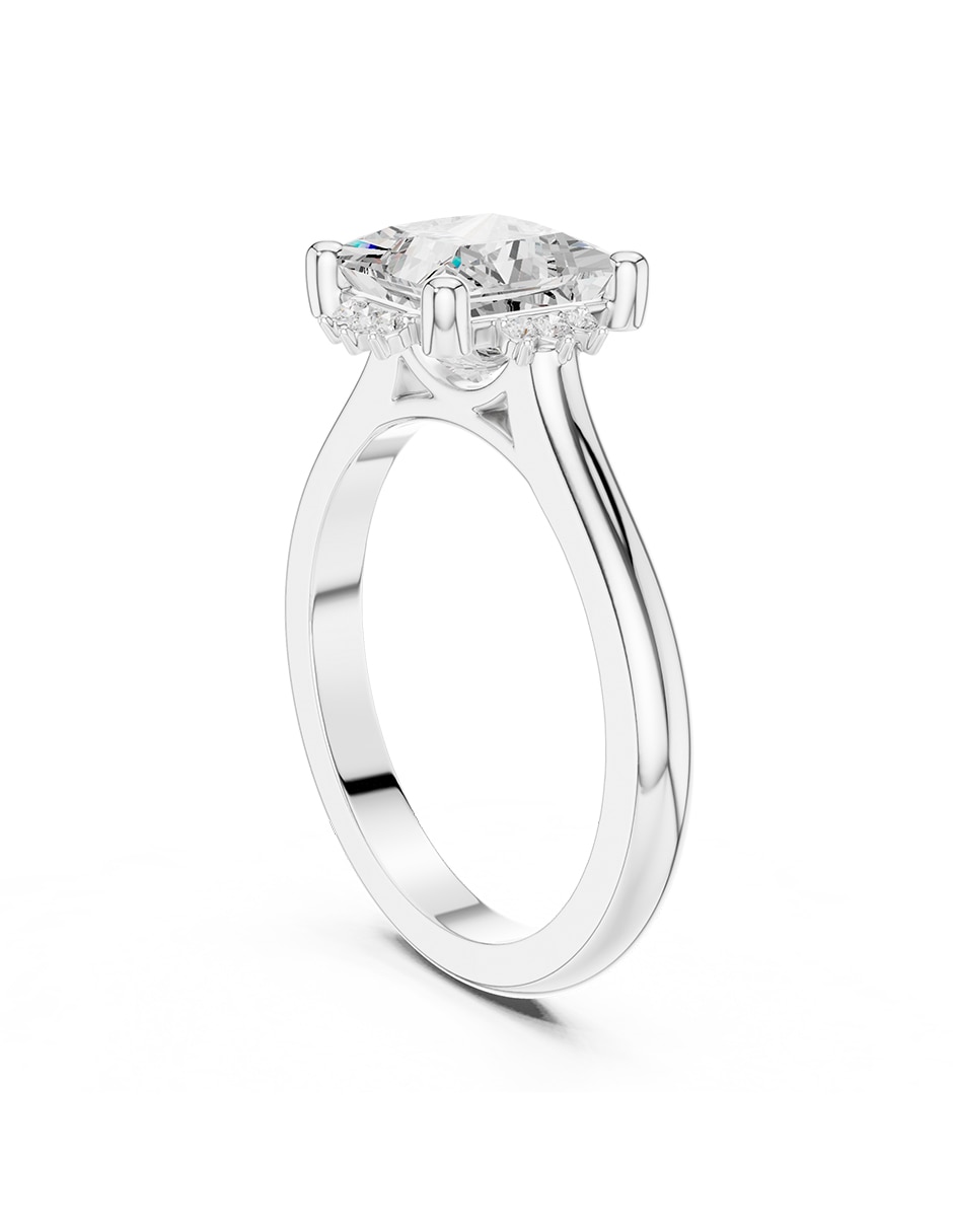 Anillo de compromiso de Oro blanco 14 k Amore Mio