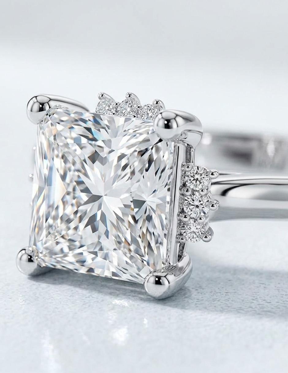 Anillo de compromiso de Oro blanco 14 k Amore Mio