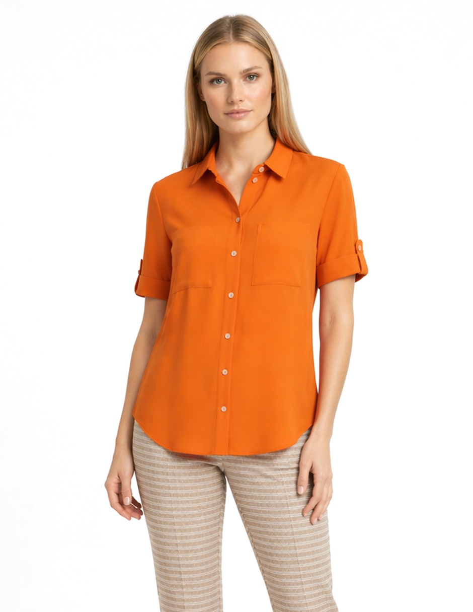 Blusa manga corta para mujer