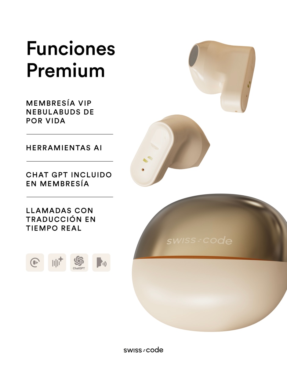 Audífonos In-Ear Swiss Code Orb AI Inalámbricos