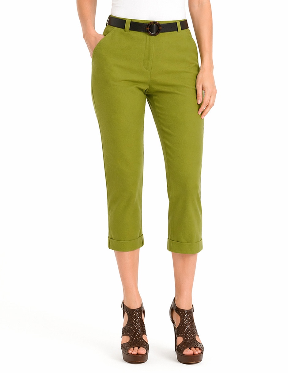 Pantalón capri regular para mujer
