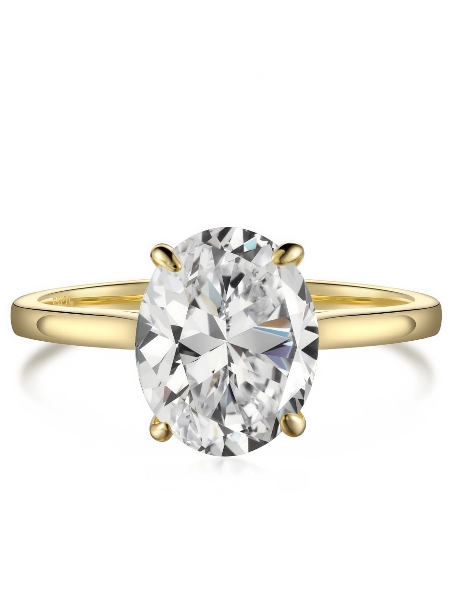 Anillo de compromiso de plata yoiko esencia zirconia cúbica