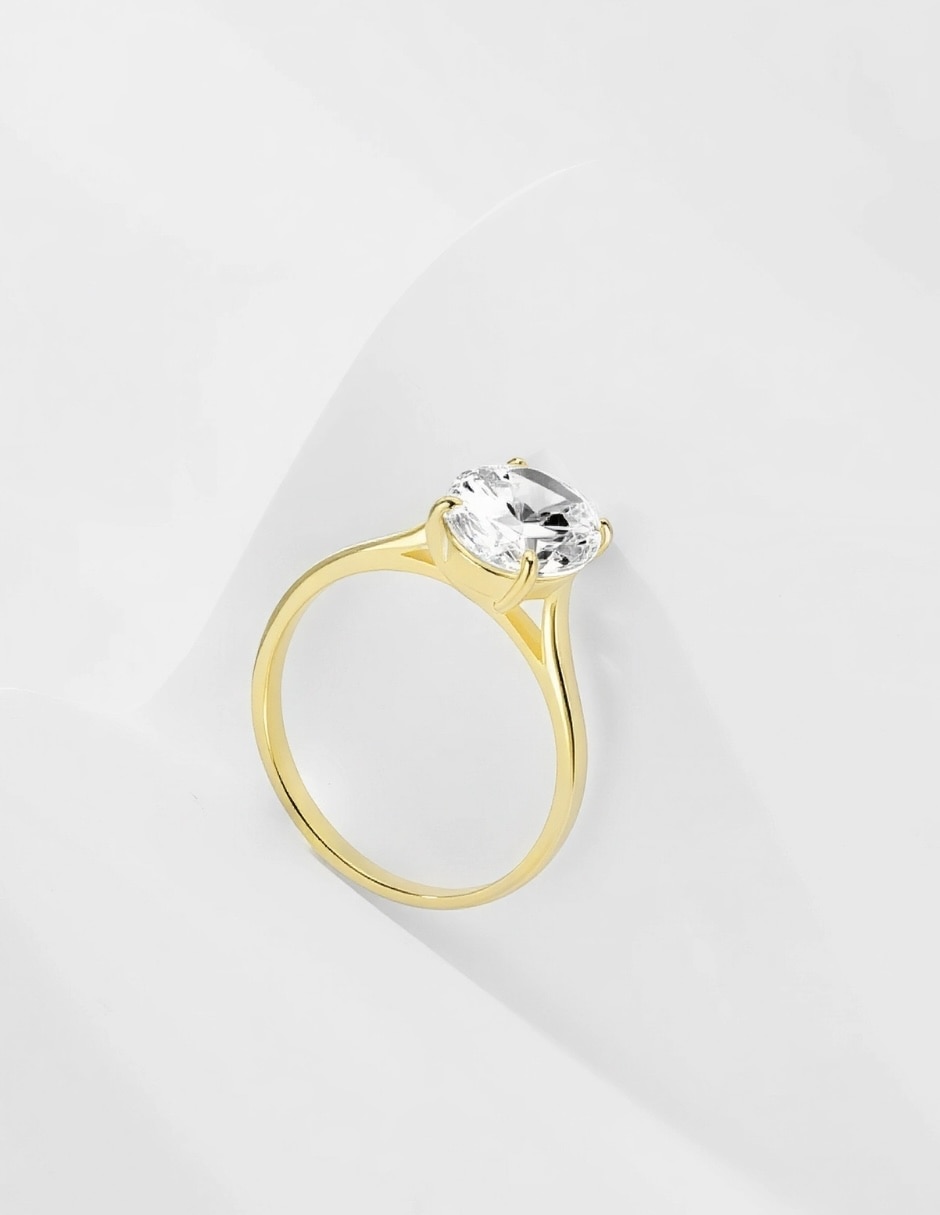 Anillo de compromiso de plata yoiko esencia zirconia cúbica