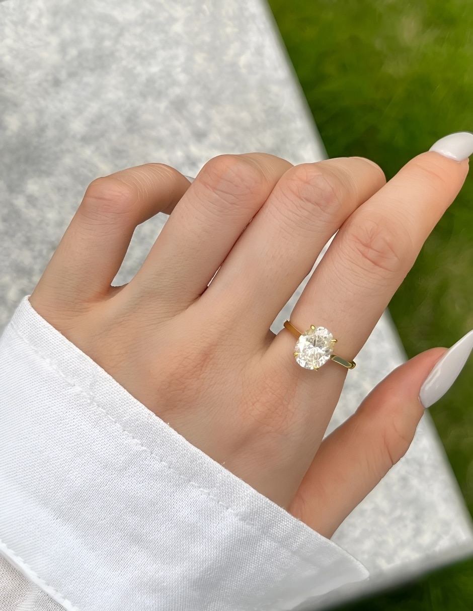 Anillo de compromiso de plata yoiko esencia zirconia cúbica