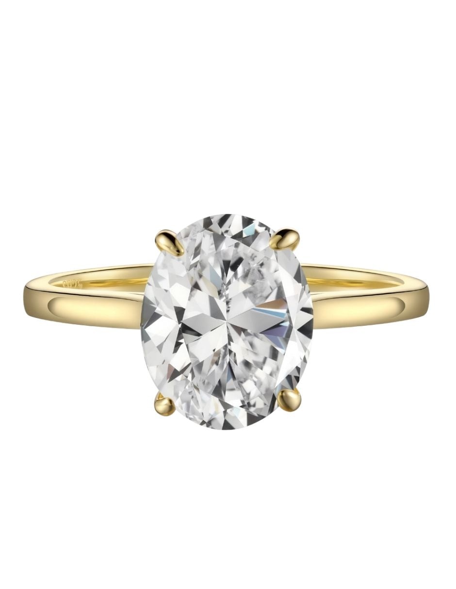 Anillo de compromiso de plata esencia zirconia cúbica