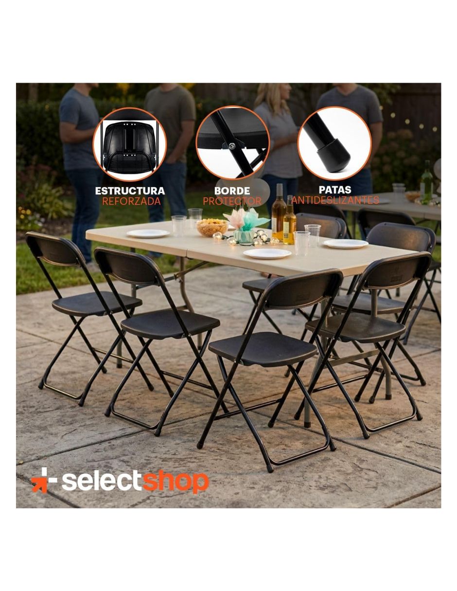 Silla 6 piezas HG281C ?SELECTSHOP de Plástico y metal