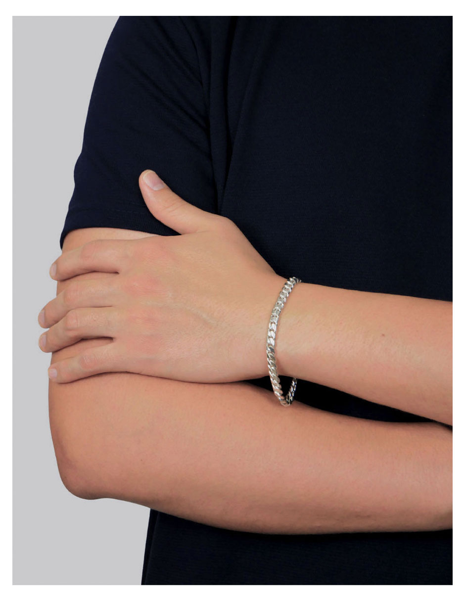 Pulsera de plata P 925 con acabado liso pulido 3