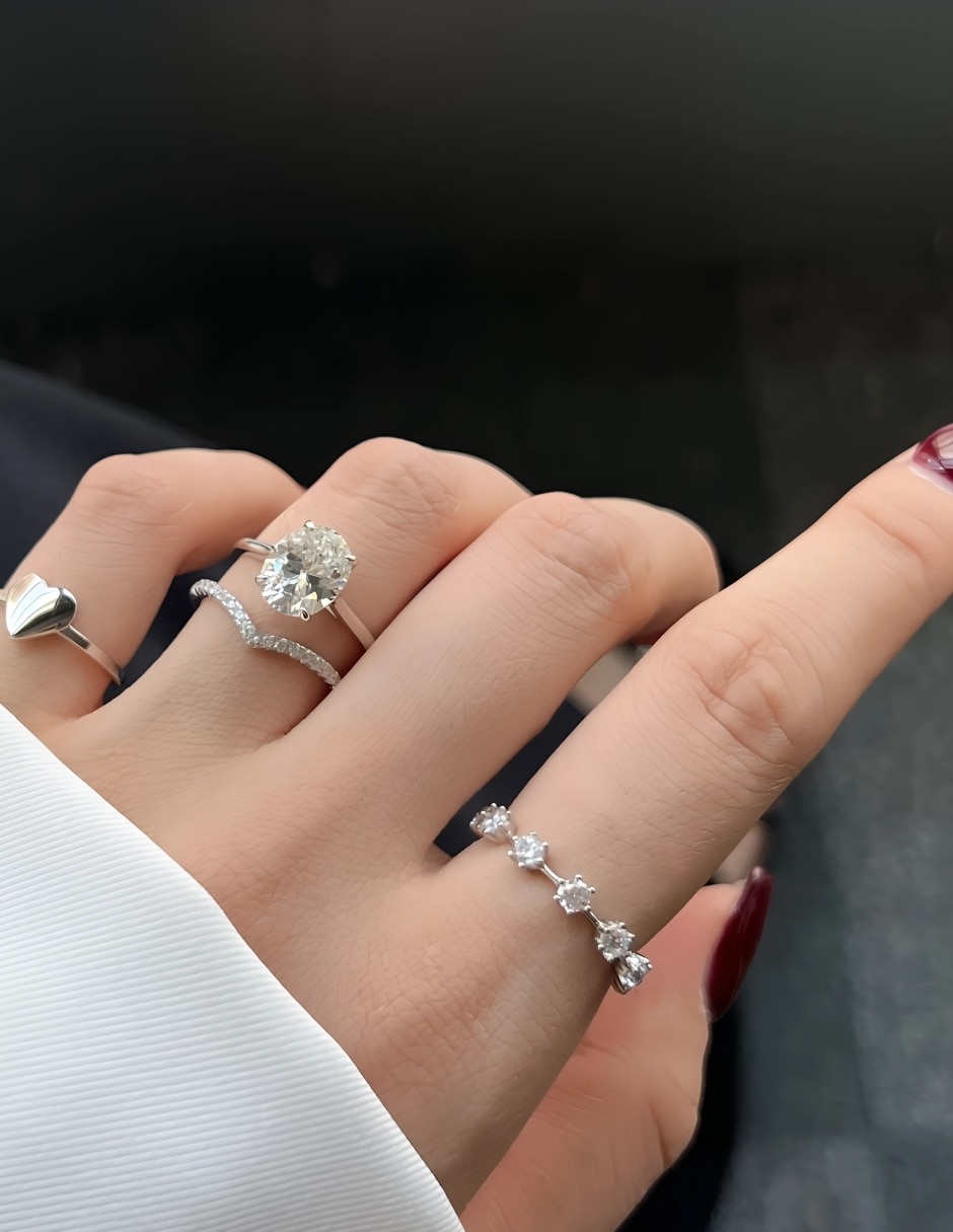 Anillo de compromiso de plata p 925 esencia silver zirconia cúbica 5