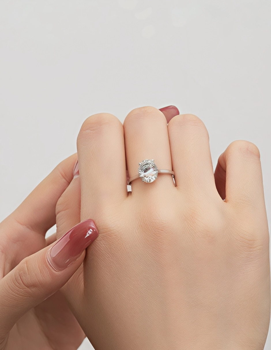 Anillo de compromiso de plata p 925 esencia silver zirconia cúbica 6