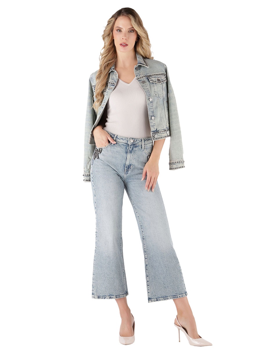 Top cuello redondo escote redondo tirante ancho