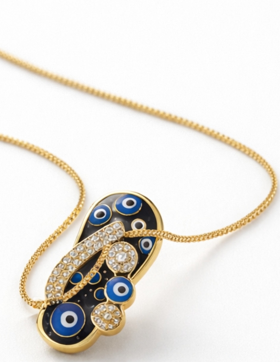 Collar don dije de huarache Yoiko Karia baño de oro 18 K
