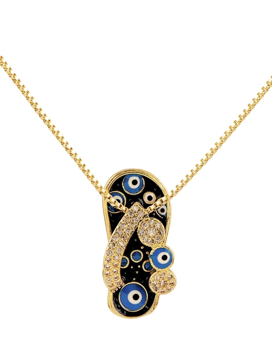 Collar don dije de huarache Yoiko Karia baño de oro 18 K