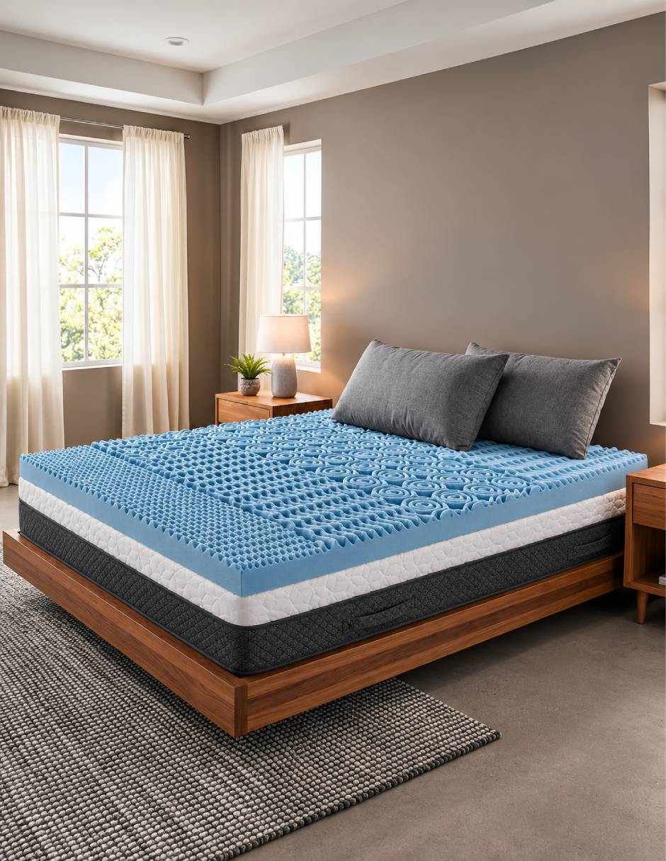 Colchoneta 5-zone memory foam confort medio