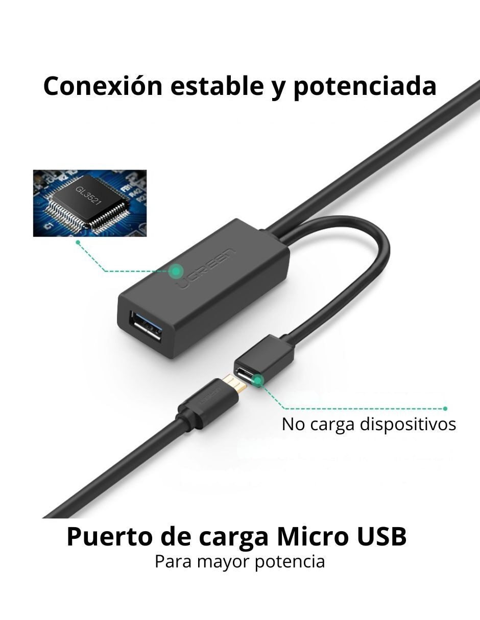 Cable USB A de 5 m 5