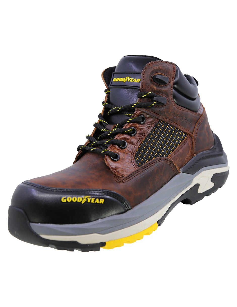Bota goodyear trabajo de piel para hombre
