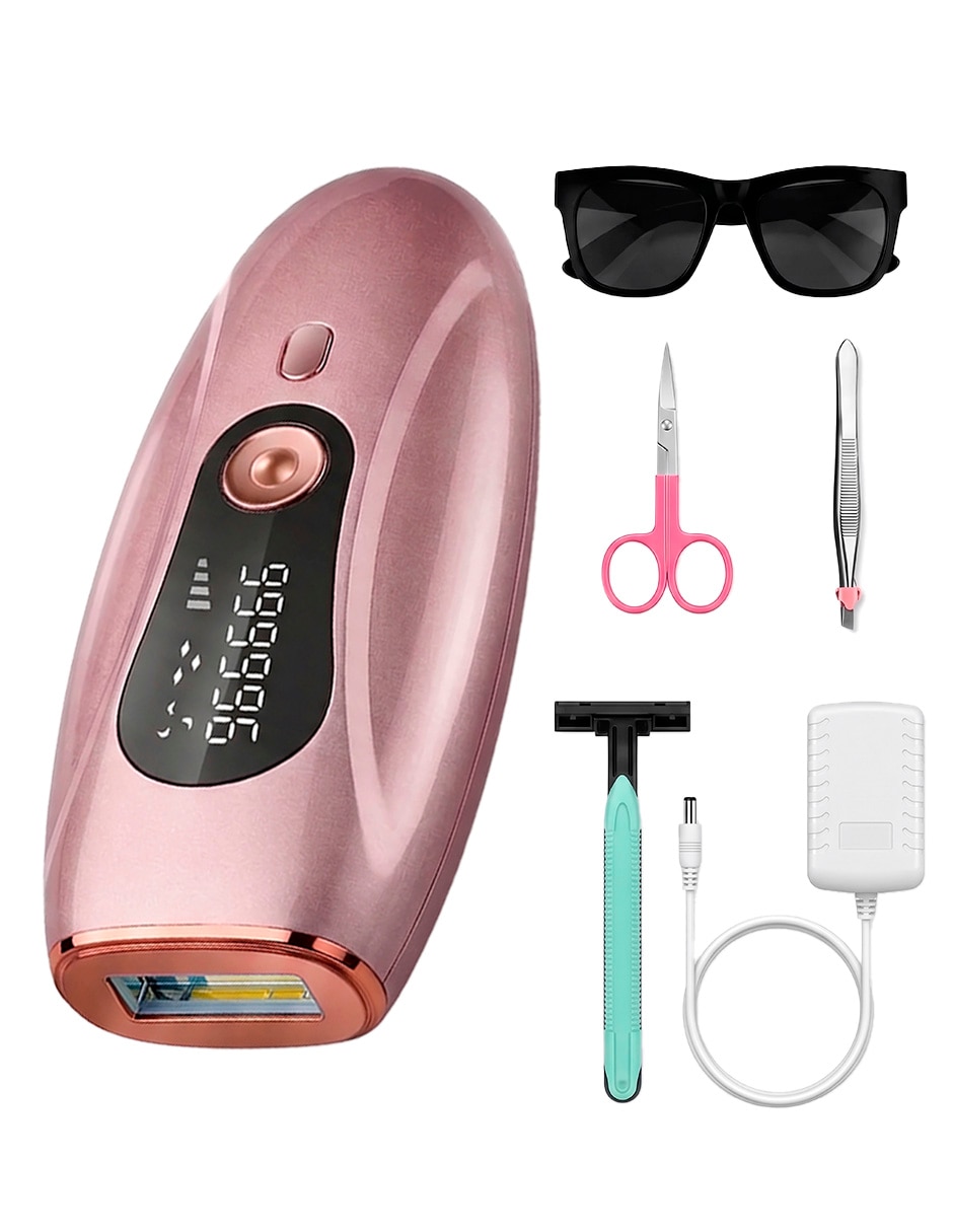 Depiladora permanente de luz pulsada ipl 999 999 flashes oro rosa 2