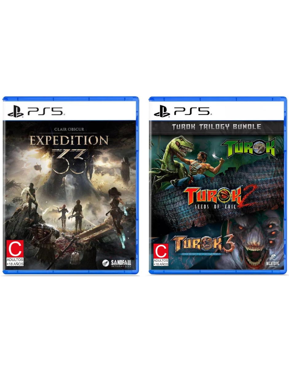 Clair Obscur: Expedition 33 + Turok Trilogy Playstation Bundle para PS5