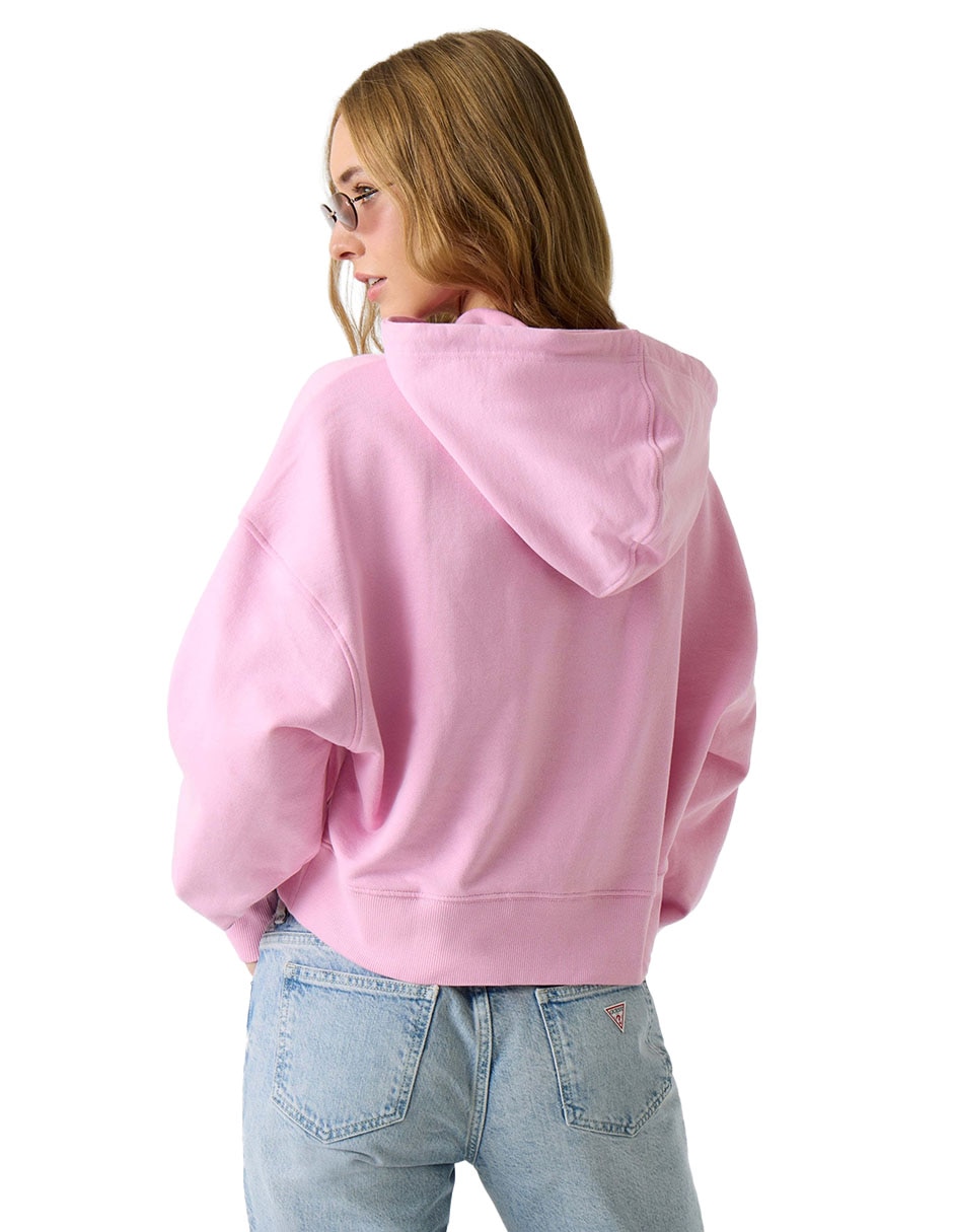 Sudadera con capucha y bolsa guess baker para mujer