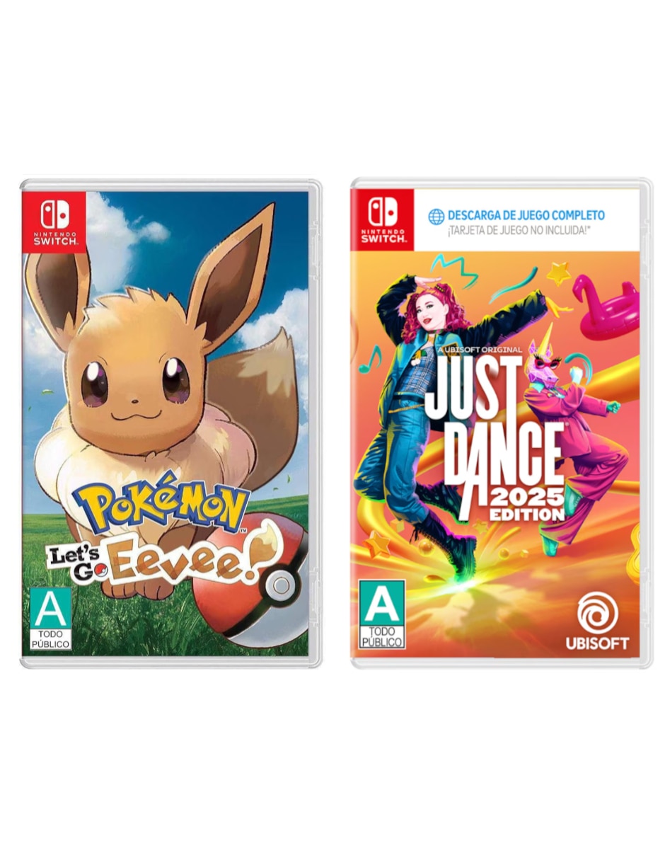 NINTENDO Just Dance 2025 + Pokémon Let's Go Eevee Nintendo Bundle para Nintendo Switch