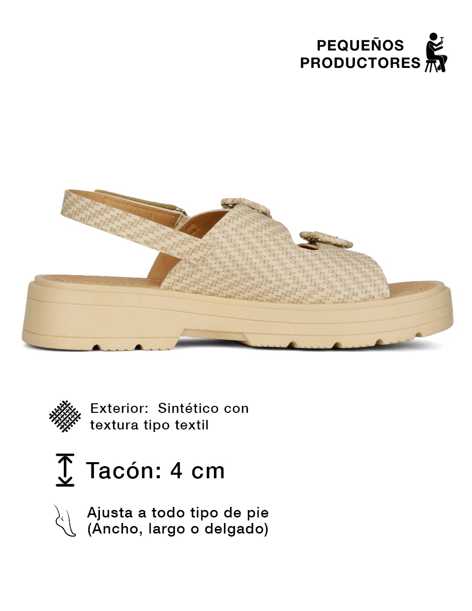 Sandalia Rbcollection para mujer