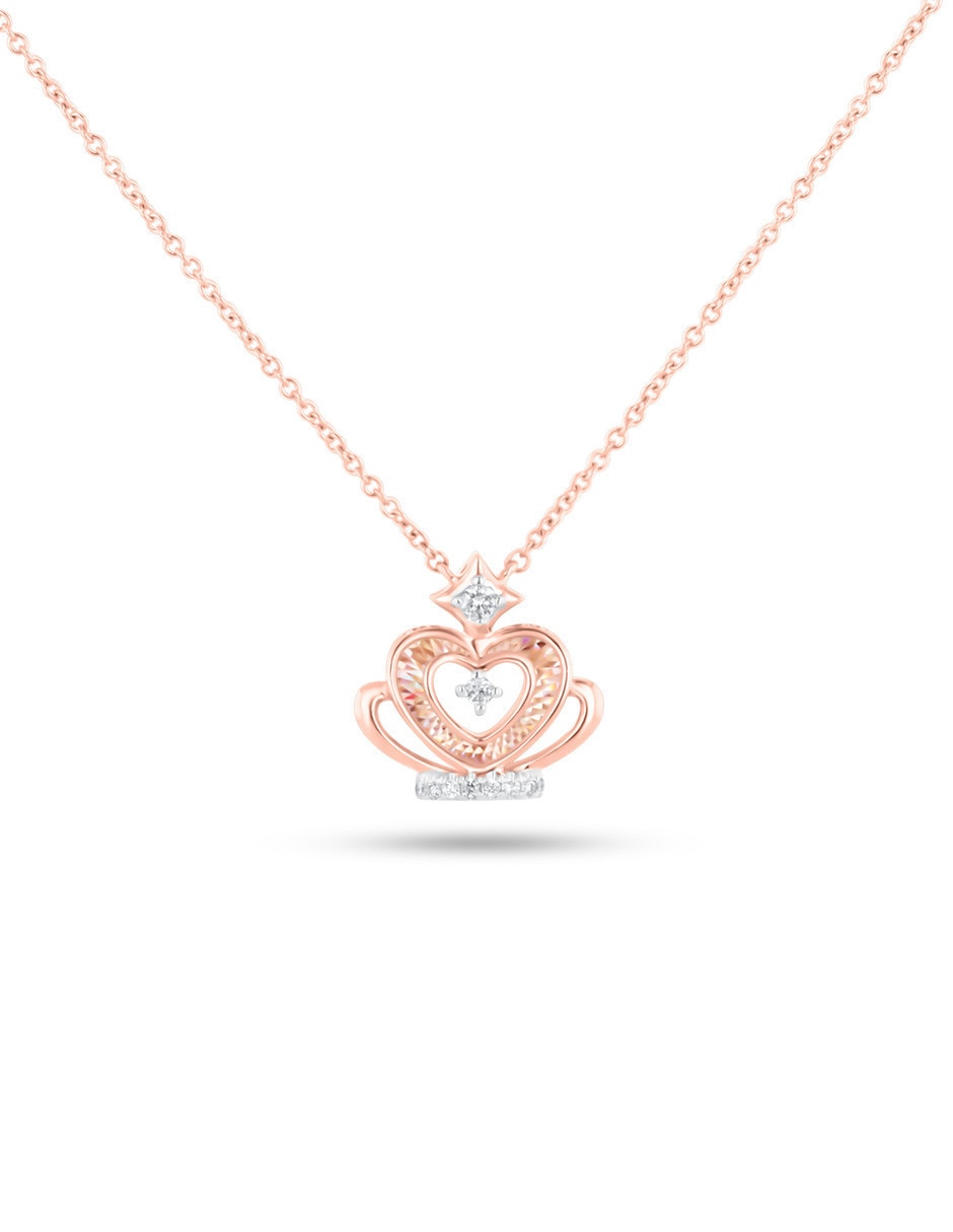 Gargantilla de corazón de oro rosa 14 k Gargantilla de corazón de oro rosa 14 k