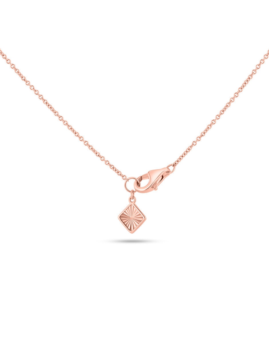 Gargantilla de corazón de oro rosa 14 k 5