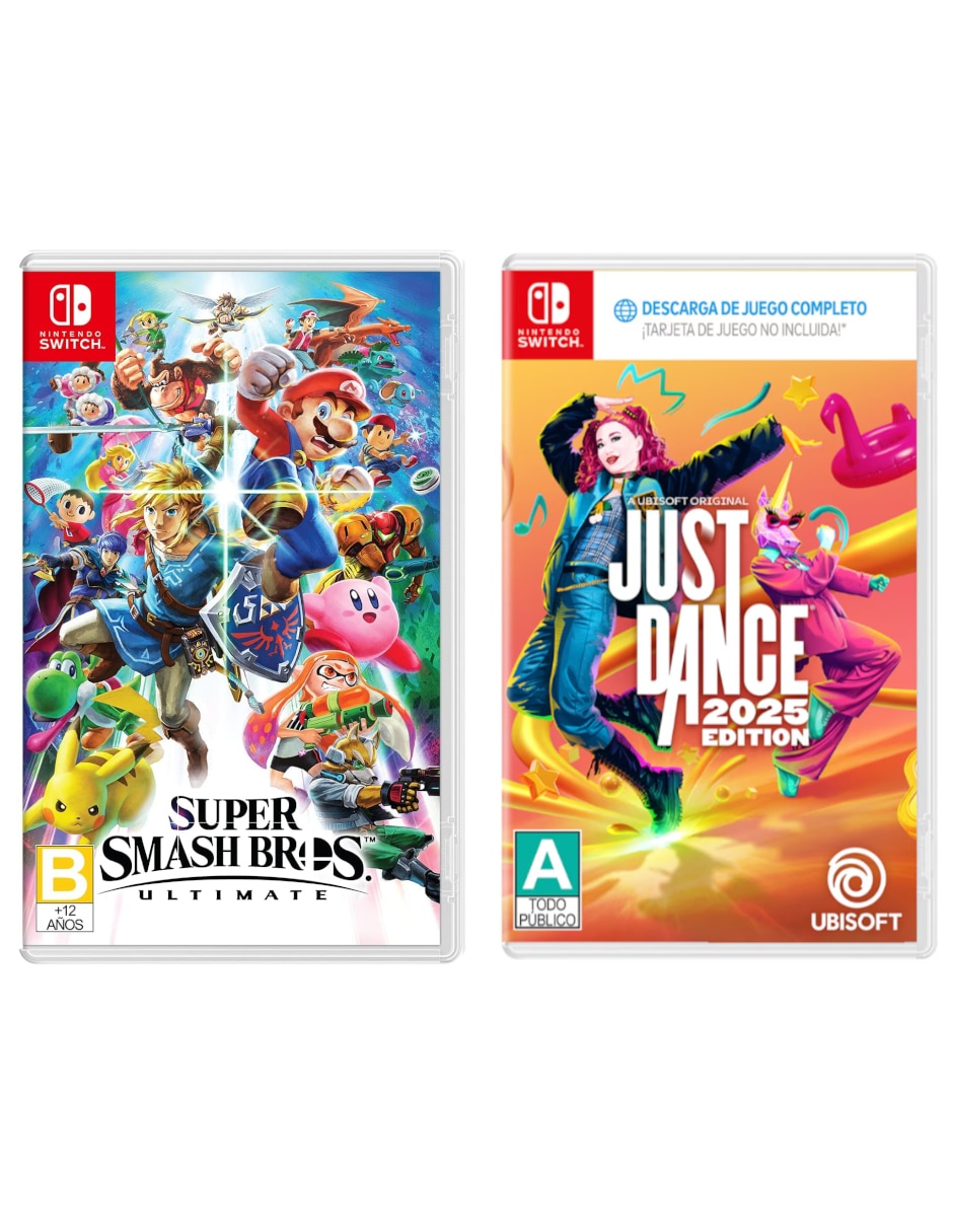 NINTENDO Just Dance 2025 + Super Smash Bros Ultimate Nintendo Bundle para Nintendo Switch