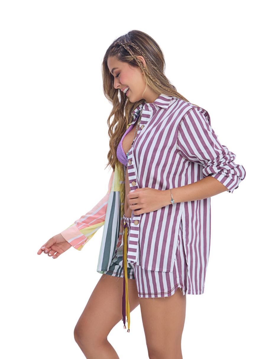 Short llena eres de gracia de algodón para mujer