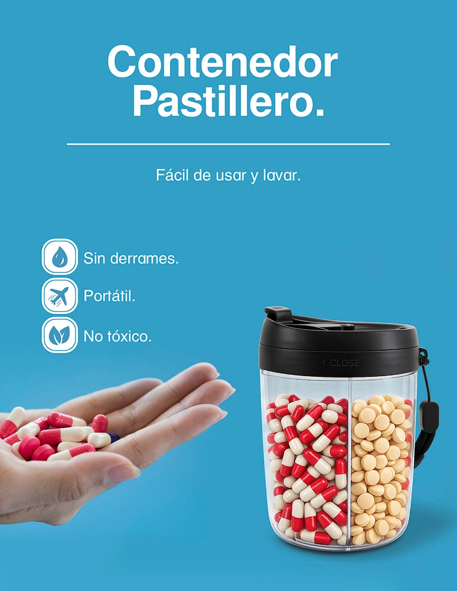 Pastillero Andromeda Inc 6 compartimentos