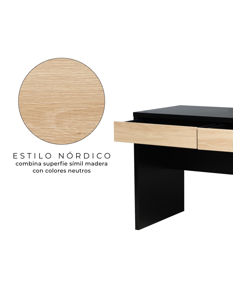 Escritorio armable Nórdica Black de MDF 8
