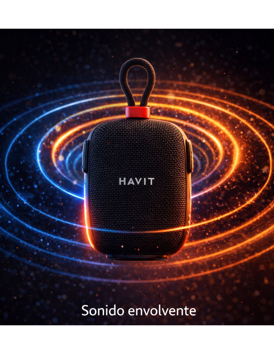 Bocina havit bocina inalámbrica portatil havit sk929bt negra