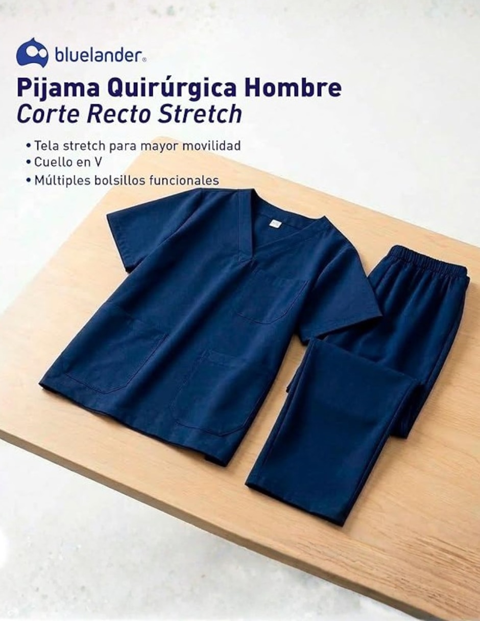 Uniforme Bluelander estilo recto para hombre