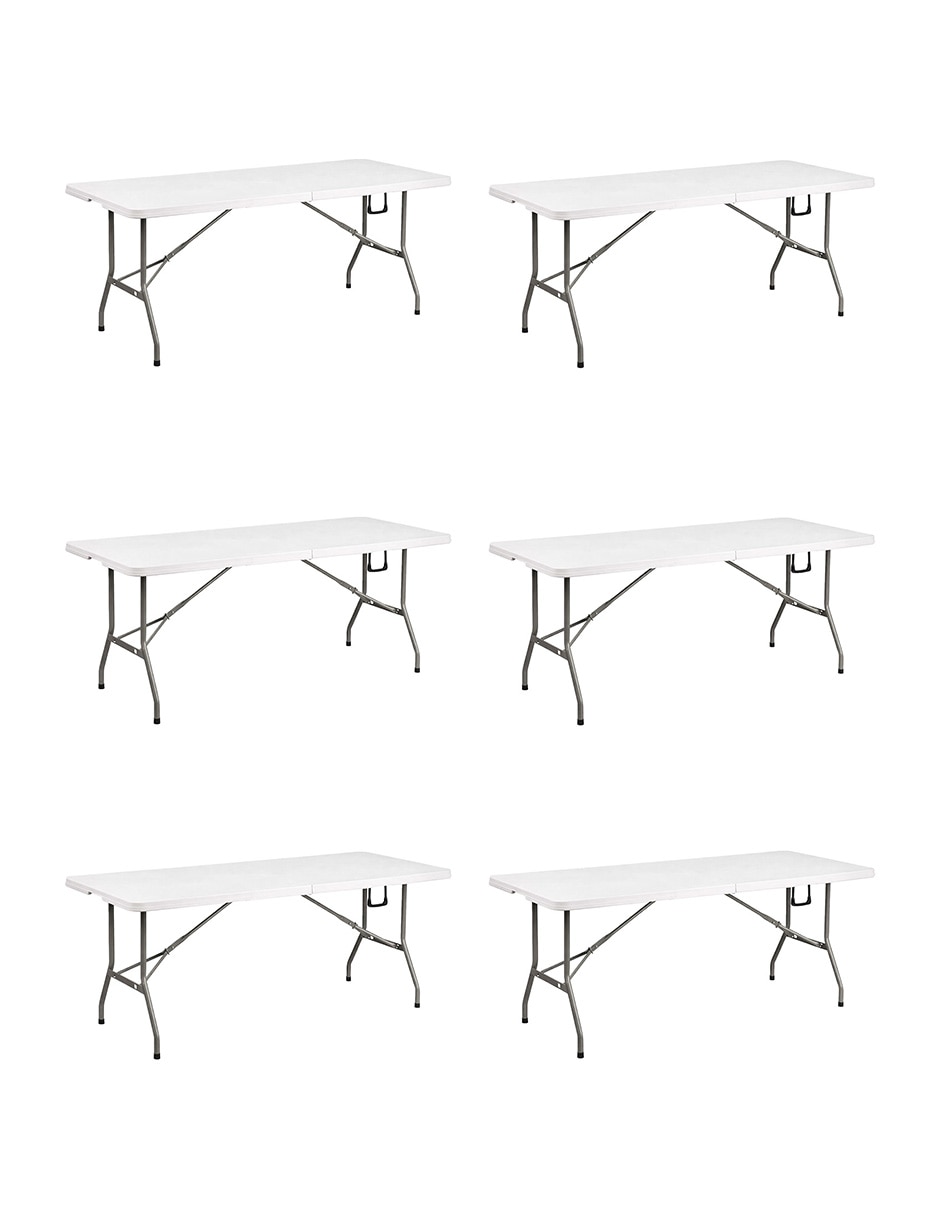 Juego de mesas para áreas mœltiples colección de plástico 6 piezas