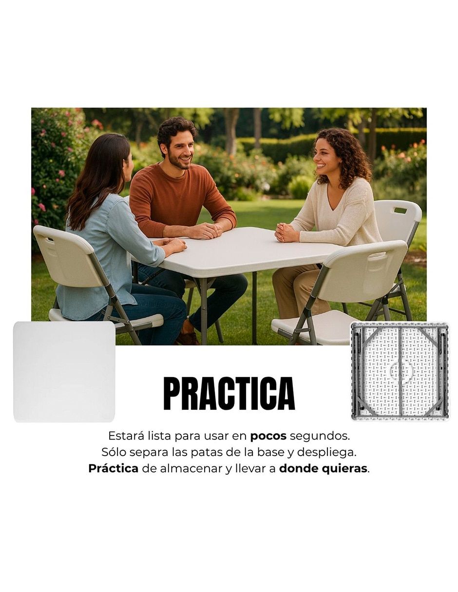 Juego de mesas para áreas múltiples Donut de plástico 6 piezas