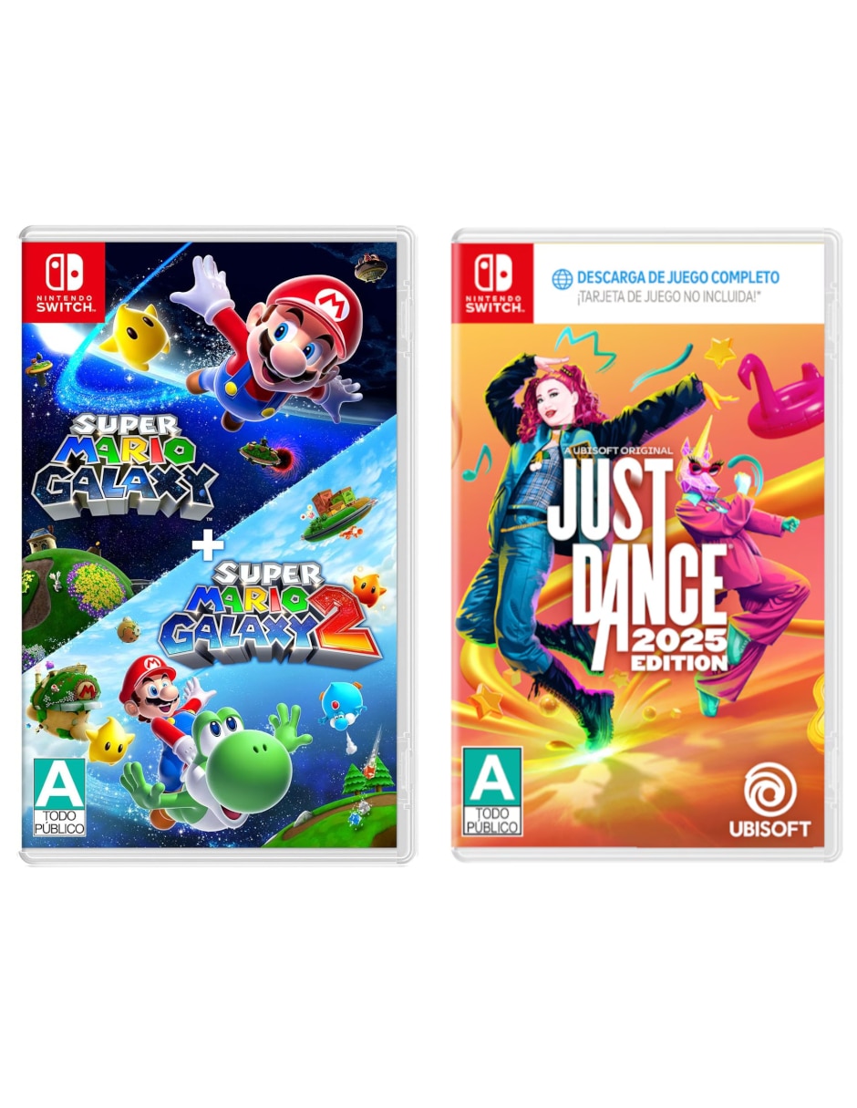 NINTENDO Just Dance 2025 + Super Mario Galaxy + Super Mario Galaxy 2 Nintendo Bundle para Nintendo Switch